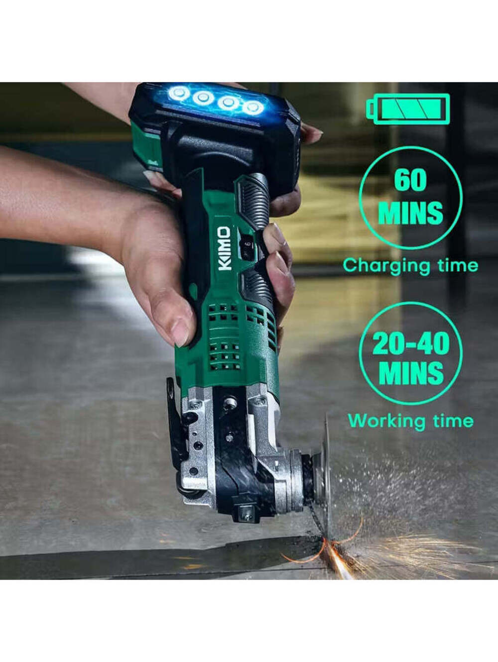 KIMO 20V Cordless Oscillating Tool Kit with 26pcs Accessories